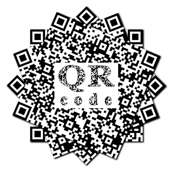 Kod QR dla abstrakcyjny wzór — Zdjęcie stockowe
