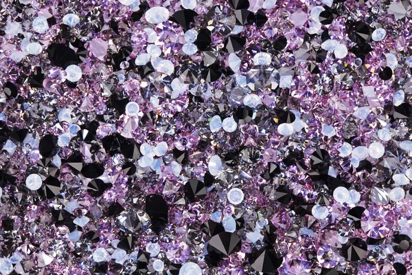 Mnoho malých diamantový šperk kameny, luxusní pozadí — Stock fotografie