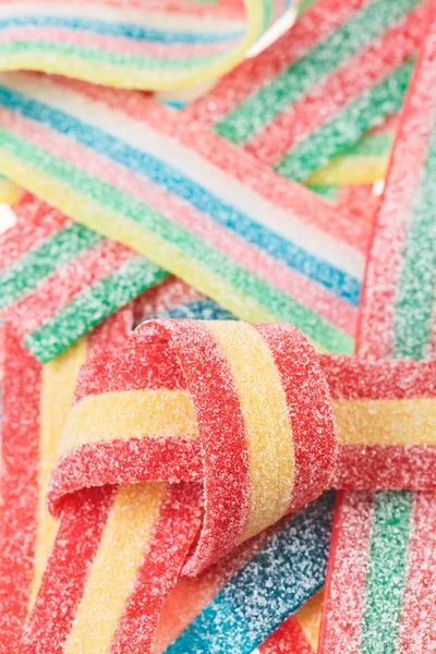 Πολύχρωμα gummy καραμέλες (γλυκόριζα) γλυκά closeup τροφίμων φόντο — Φωτογραφία Αρχείου