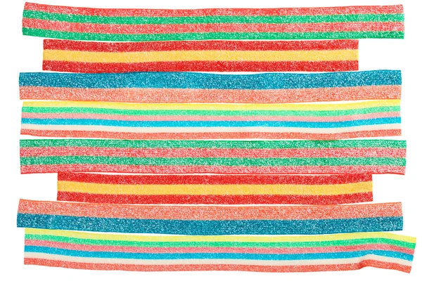 Doces de goma multicolor (alcaçuz) doces close-up fundo alimentar — Fotografia de Stock