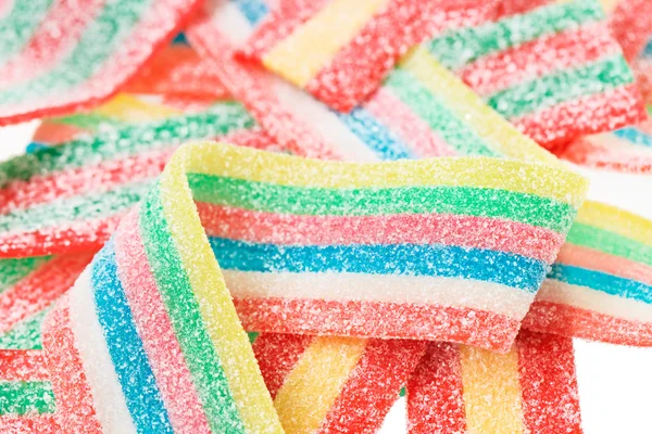Multicolor gummy candy (licorice) sweets closeup food background — Stock Photo, Image