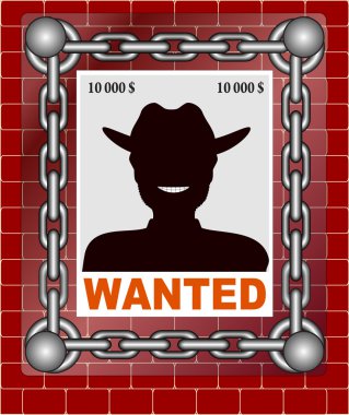 Wanted poster image vectorized clipart