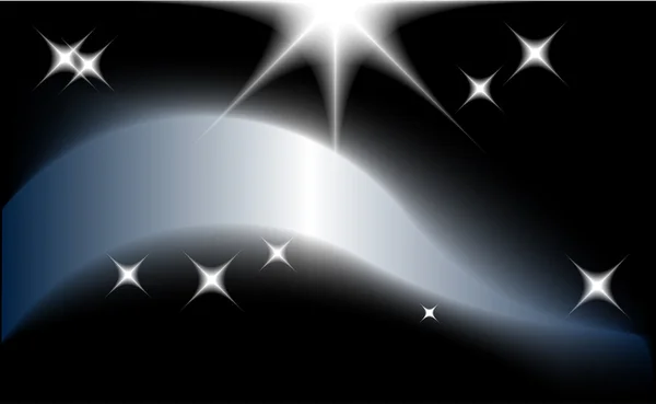 Fond bleu whith étoiles. Vecteur . — Image vectorielle
