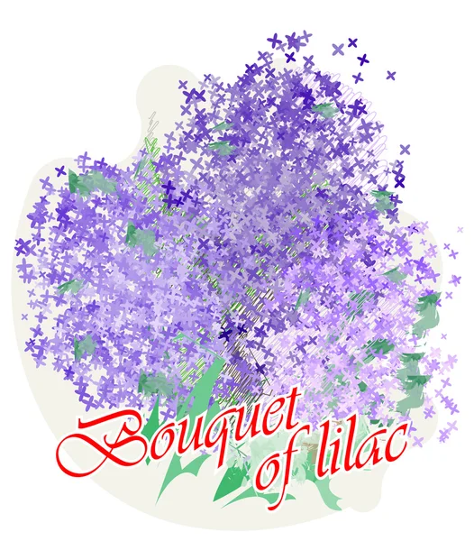 Bouquet de lilas à l'aquarelle — Image vectorielle