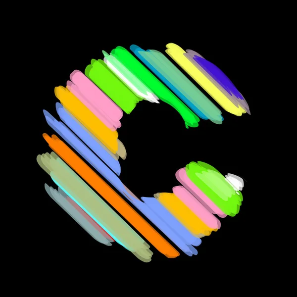 Alphabet coloré abstrait. Lettre C . — Image vectorielle