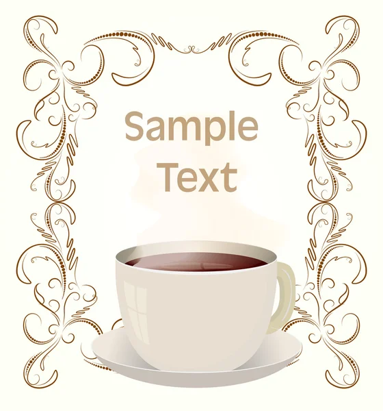 Γραφικό φλιτζάνι καφέ ή τσάι — Διανυσματικό Αρχείο