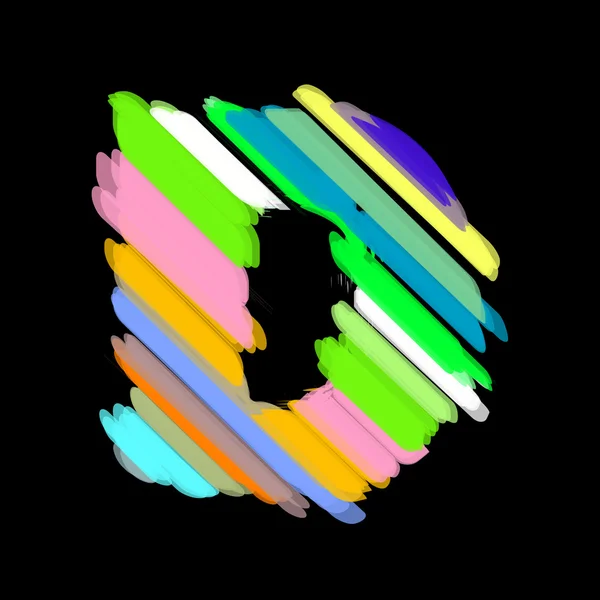 Alphabet coloré abstrait. Lettre D . — Image vectorielle
