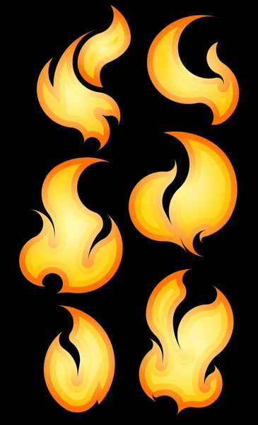 Raccolta di incendi vettoriali . — Vettoriale Stock
