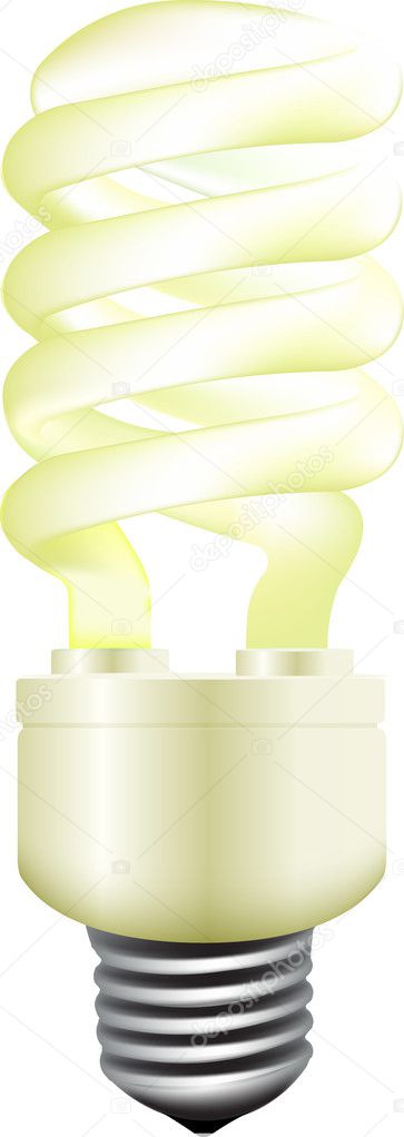 Energy-saving bulb. Vector