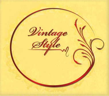 Vintage oval çerçeve