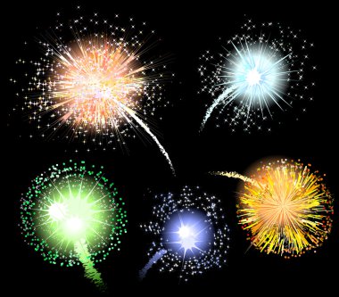 Vector fireworks clipart