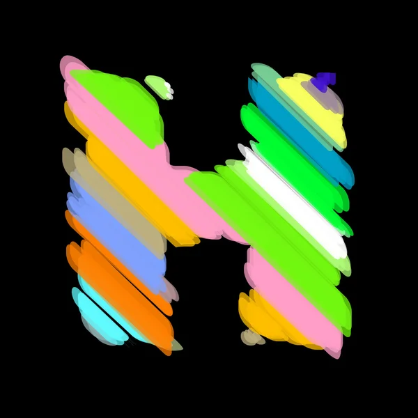 Abstraktní barevné abeceda. písmeno h. — Stockový vektor