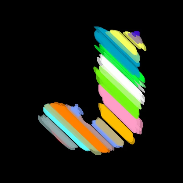 Abstraktní barevné abeceda. písmeno j. — Stockový vektor