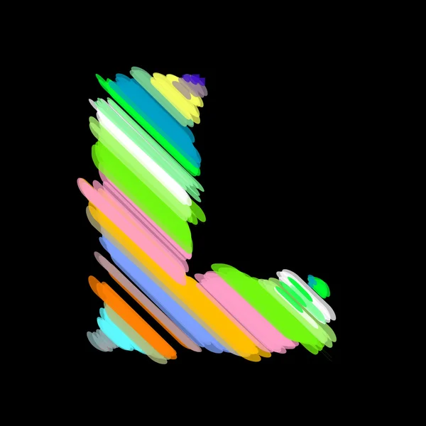 Abstraktní barevné abeceda. písmeno l. — Stockový vektor