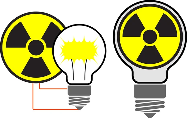 Danger de l'énergie nucléaire pour la planète — Image vectorielle