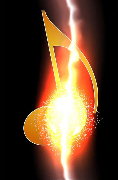Fire and music — Stock Vector