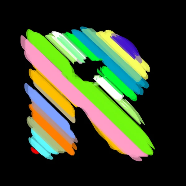 Alphabet coloré abstrait. Lettre R . — Image vectorielle