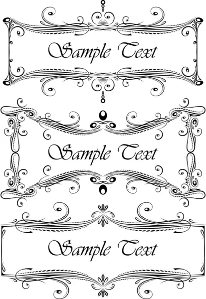 Set of 3 vintage frames for text — Stock Vector