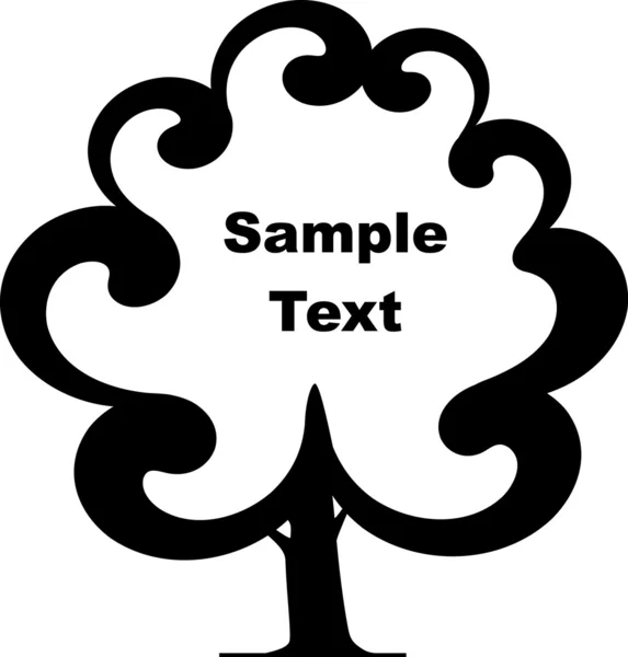 Cadre d'arbre décoratif — Image vectorielle