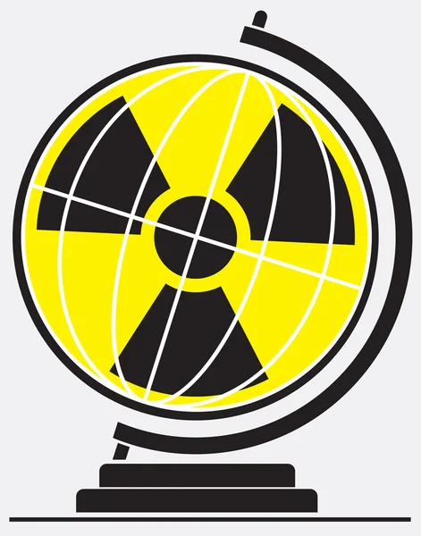 惑星のための原子力エネルギーの危険性 — ストックベクタ
