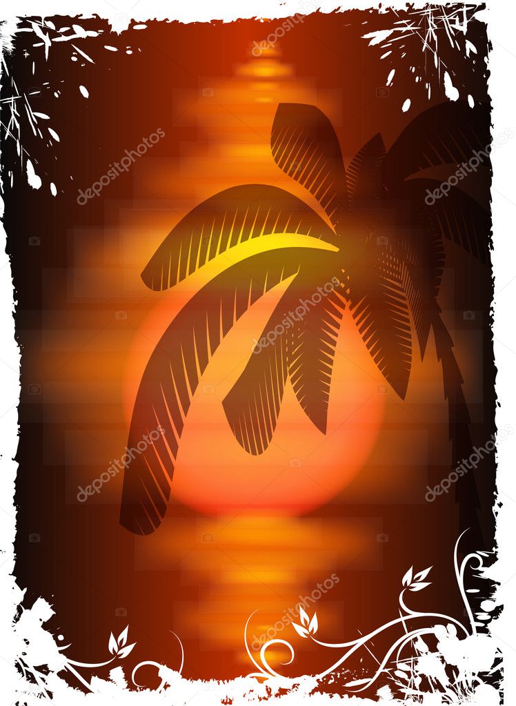 Tropical background. Vector