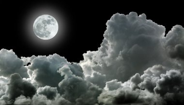 fırtınalı bulutlar siyah moon