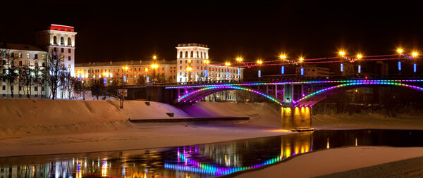 He night city of Vitebsk, Belarus