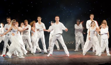 VITEBSK, BELARUS - JULY 1: Unidentified children from dancing gr clipart