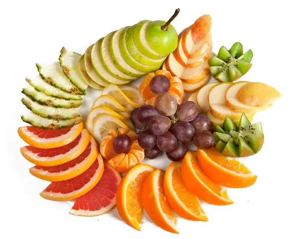 Orange, kiwi, raisin, pomme, poire — Photo