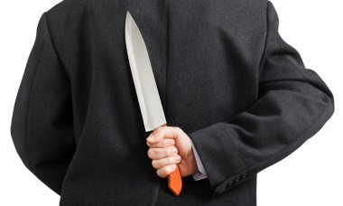 Knife in hand clipart