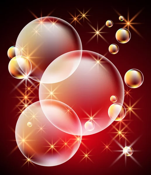 Пузыри и звёзды — стоковый вектор