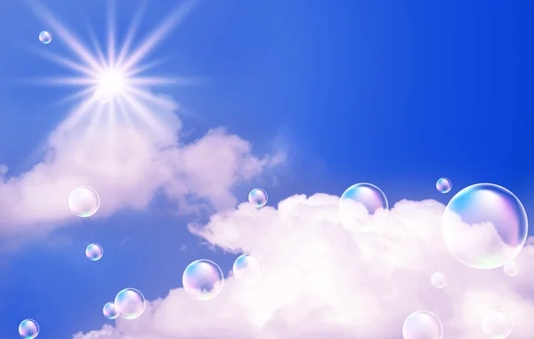 Облака и пузыри — стоковое фото