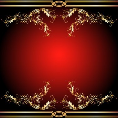 Background with golden ornamen clipart