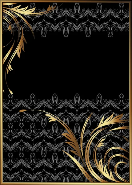 Background with golden ornament — Stock Vector
