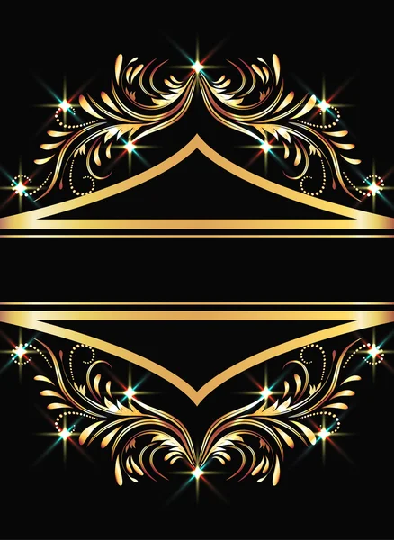 Achtergrond met gouden ornament — Stockvector