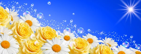 Flowers banner — Stock Photo, Image