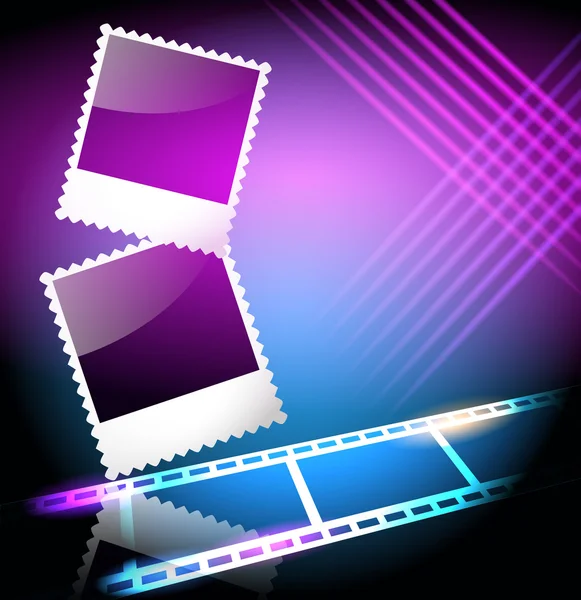 Fotoframe en filmstrip — Stockvector