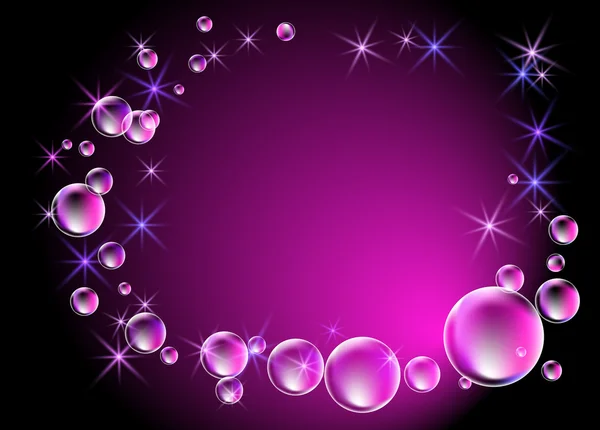 气泡和星星 — 图库矢量图片