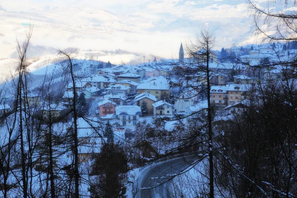 Spormaggiore town in winter — Stock Photo, Image