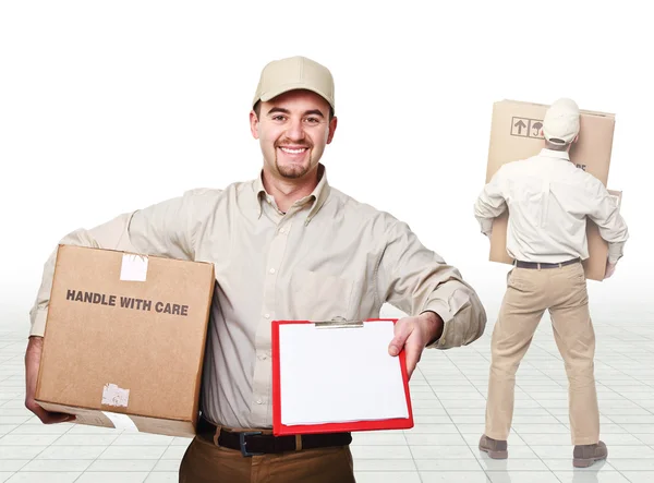 Delivery man at work — Stock Photo, Image