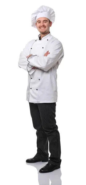 Chef-kok gekruiste armen — Stockfoto