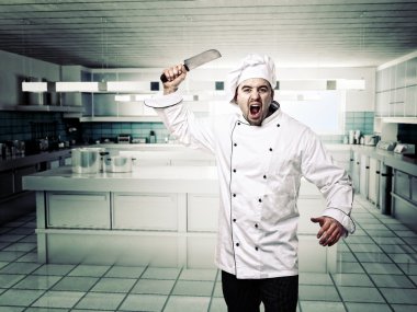Angry chef clipart