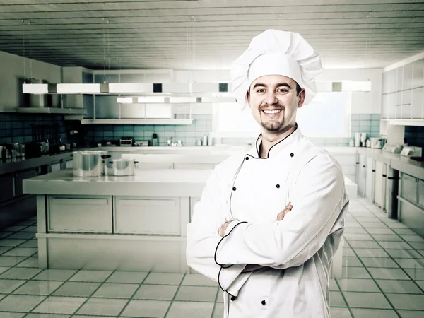 Chef sorridente — Foto Stock