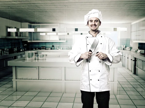 Chef in cucina — Foto Stock