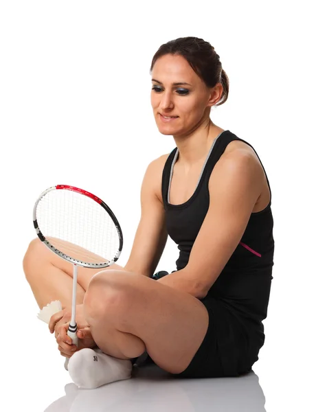 Badminton player portrait — Stock Photo, Image