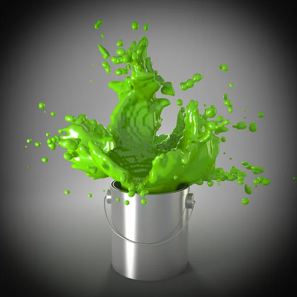 Zelený exploze — Stock fotografie