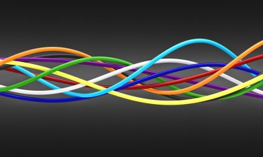 Colorful cables clipart