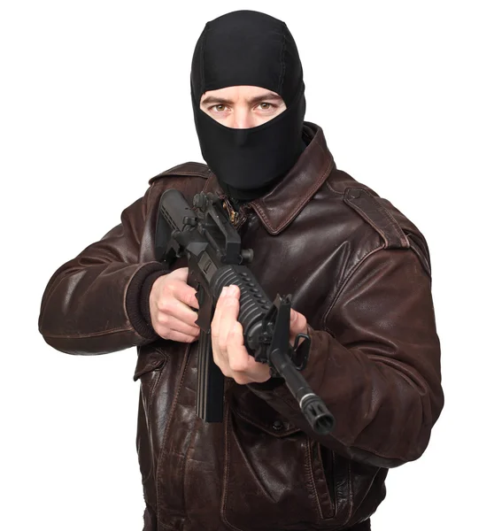 Terrorista con rifle — Foto de Stock