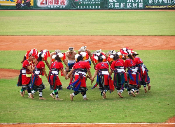 Spettacolo di danza nativa di Taiwan Foto Stock Royalty Free