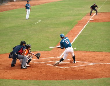 Professional Baseball Game in Taiwan clipart